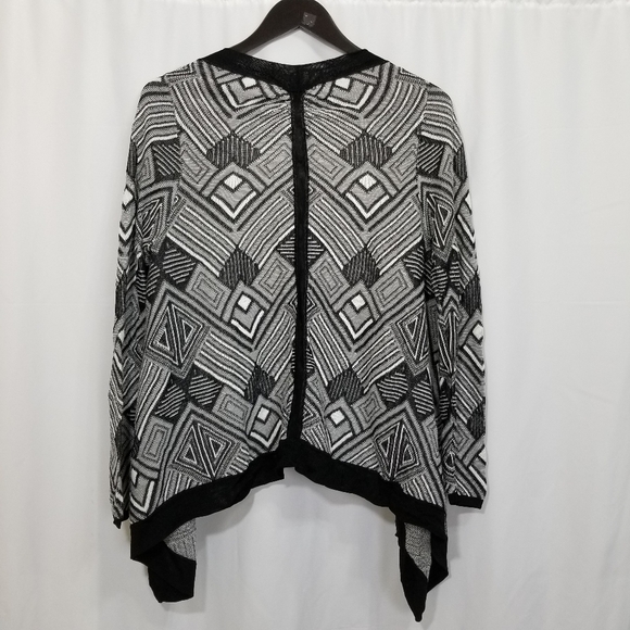 𝅺renuar open front Geometric printed lightweight cardigan - Picture 2 of 10